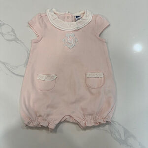 Janie and Jack‎ Peter Pan Collar Romper Onesie 3-6 Months Pink NWOT